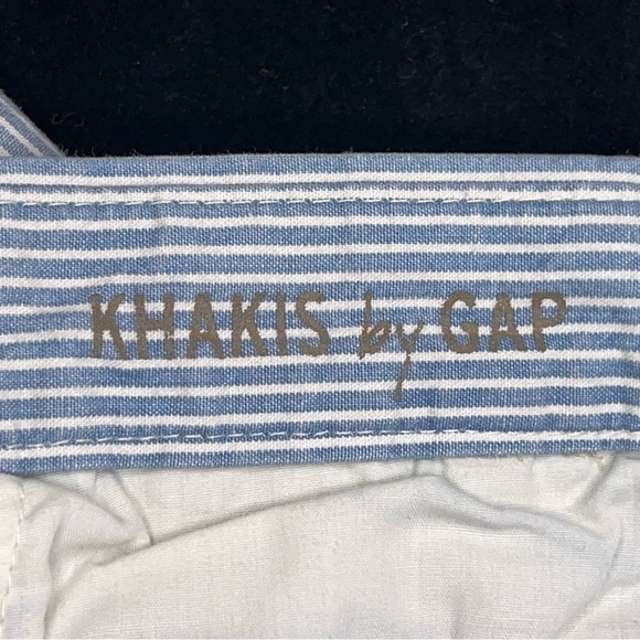 Size 0 Gap Brand Straight Leg Ankle Stripes Preppy Cotton Coastal Khakis By Gap - Picture 11 of 13
